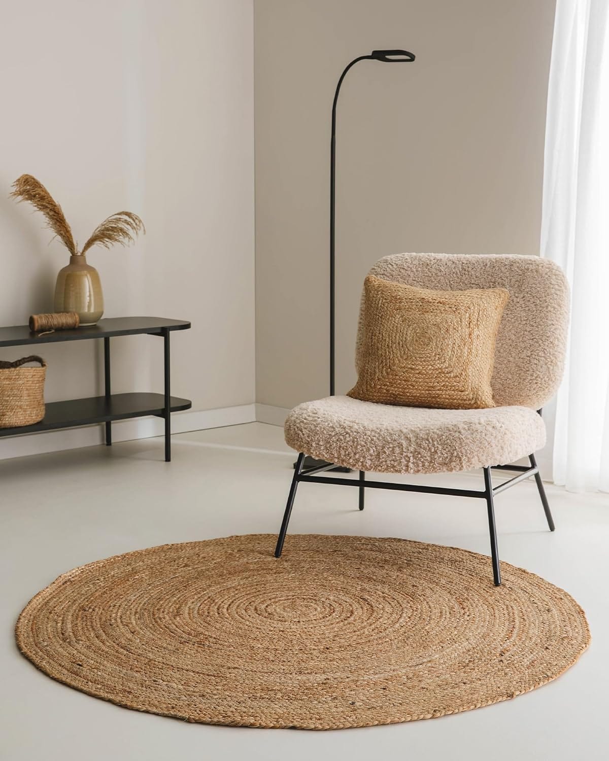 Tapis en jute rond benuta Jutta